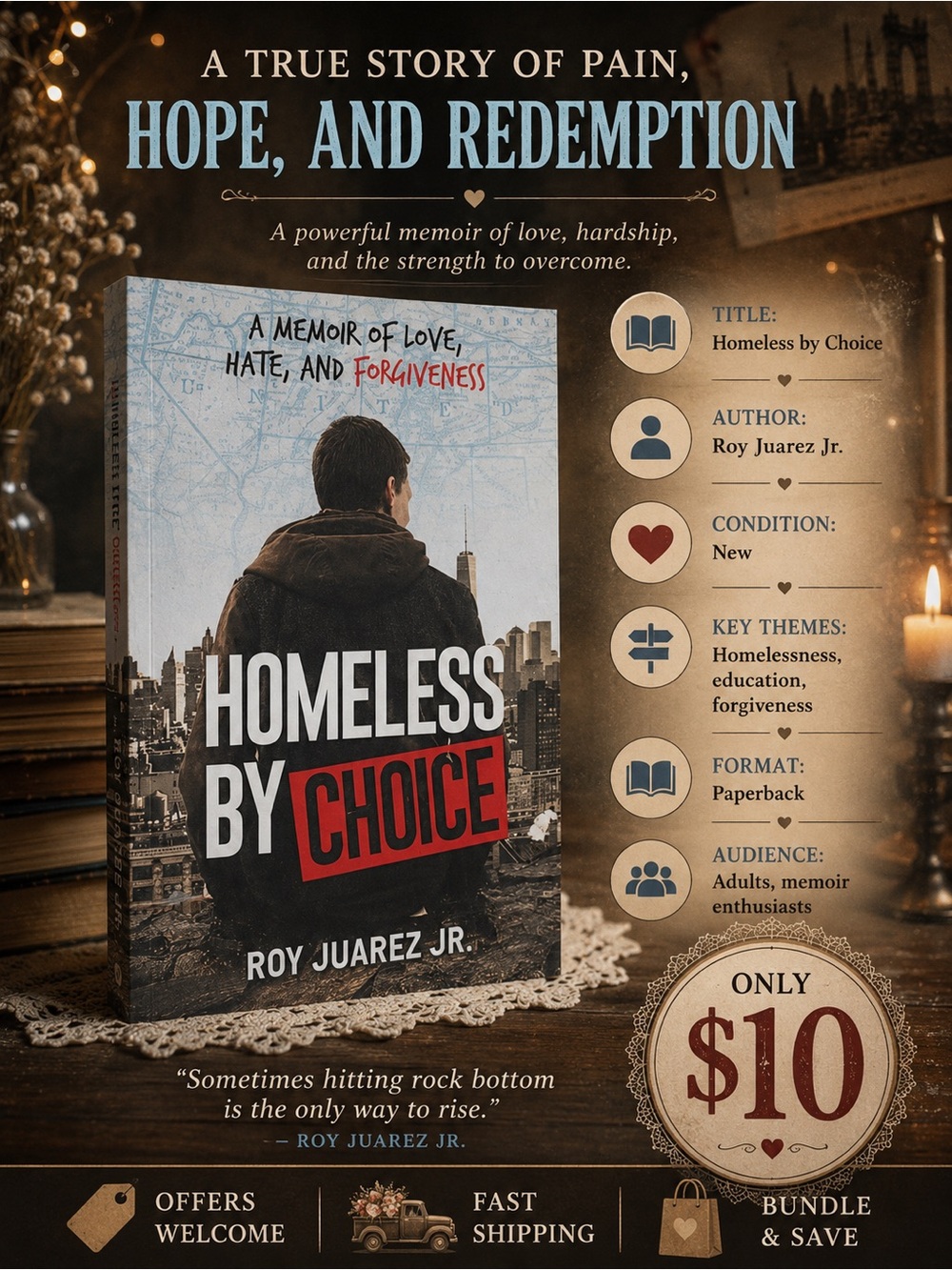Homeless by Choice: Memoir Paperback